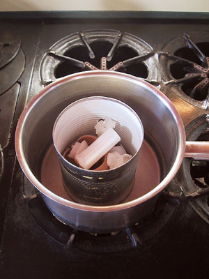 You can create conical candles by melting down old used candles for this craft.